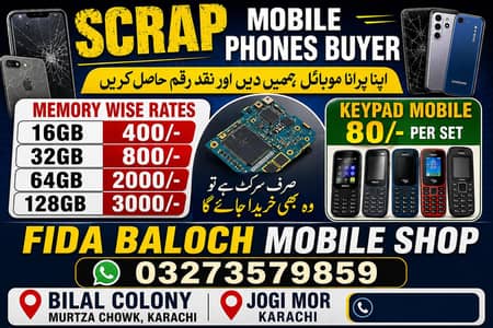 Scrap mobile phones buyer 03273579859