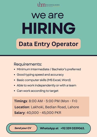 Data Entry Operator