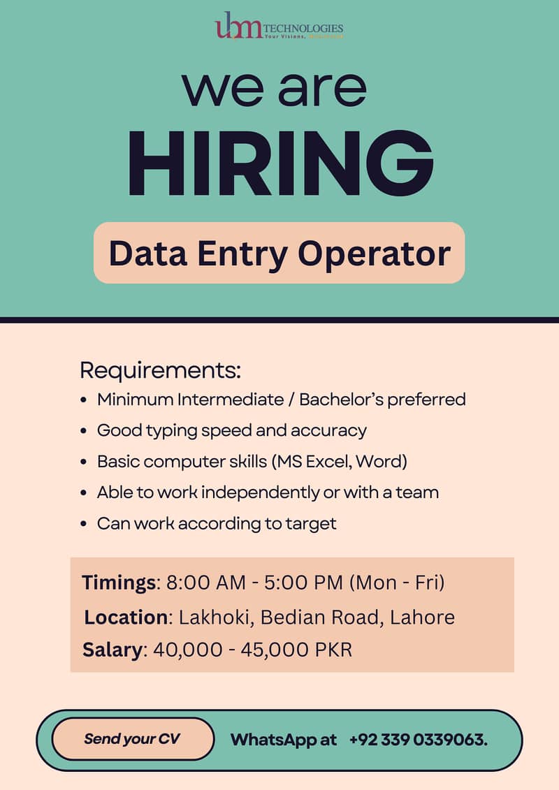 Data Entry Operator 0