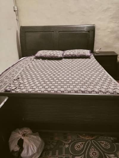 double bed with one large size sofa , original wooden furniture
