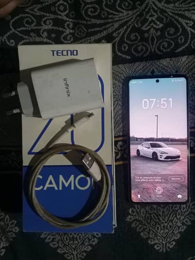 Tecno CAMON 20 Budget phone with complete box pack