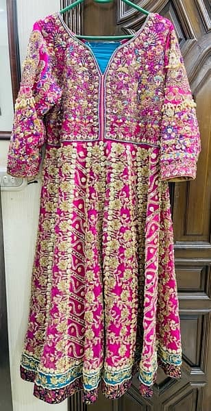 used heavy mehndi bridal dress for sale