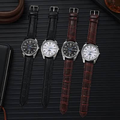 Premium Classic Leather Strap Watches – Stylish & Elegant!