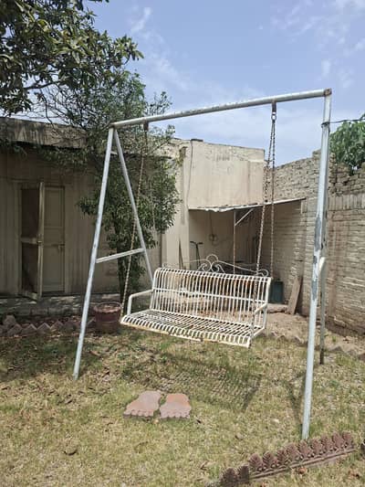 Heavy Duty Iron Garden Swing (Jhoola) | 3 Seater Lawn Swing