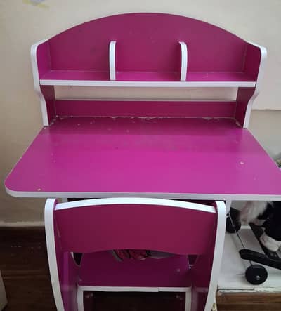 Purple table and chair