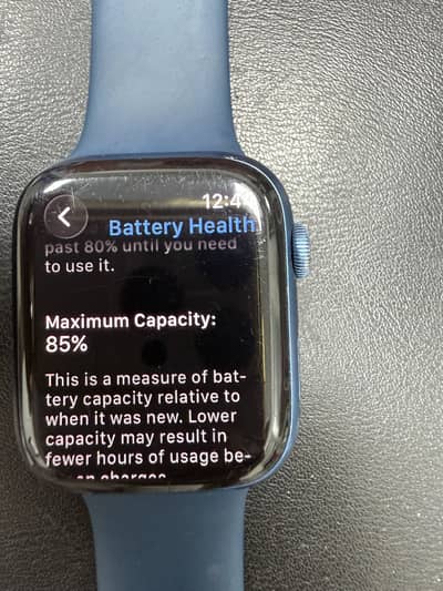 Apple series 7 85% health +cellular blue color