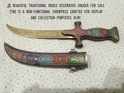 Handcrafted enamel decorative dagger showpiece