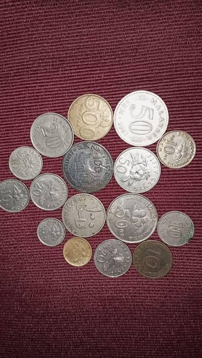 old foreign coins. collection for sale Malaysia, Indonesia and bahrain