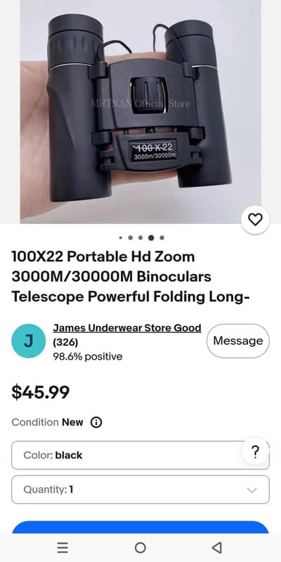 100X22 Portable Hd Zoom Binoculars