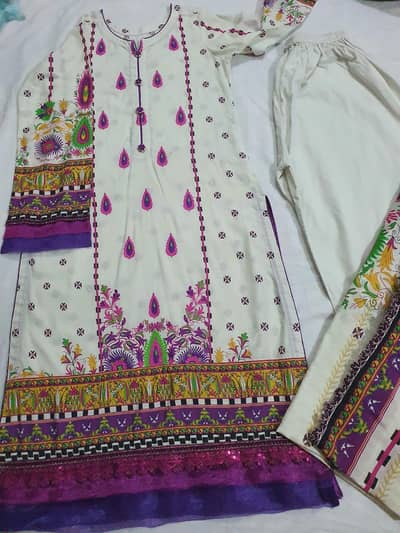 Embroidery lawn 3 piece