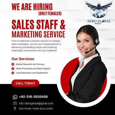 We want sale girls experience and fresher both can b aplly