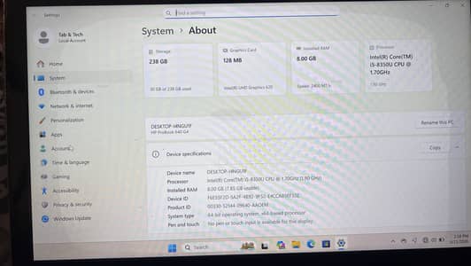 HP ProBook 640 G5 – Intel Core i5 8th Generation
