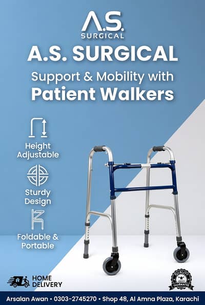 Medical Patient Walker | Strong Folding Walking Support Frame | Walker
