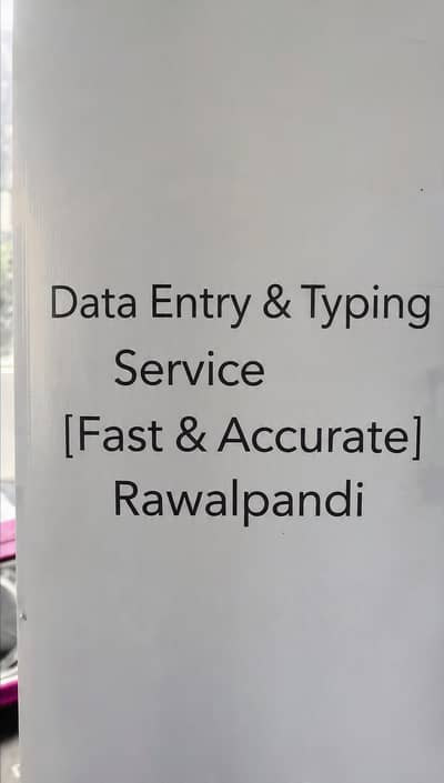 data Entry and typing work fast and accurate