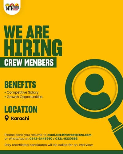 Hiring Cashier
