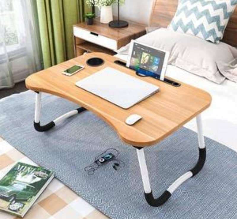 Wooden Laptop and study table with foldable design 0