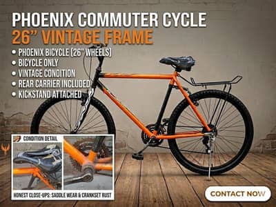 Phoenix 26" Commuter Cycle – Sturdy Frame with Rear Carrier (Used)