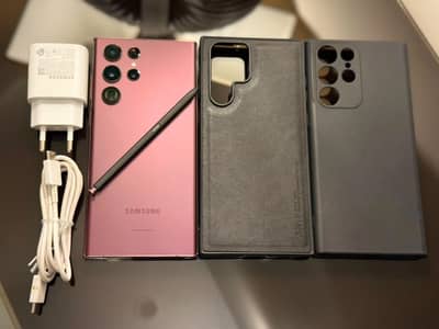 Samsung s22 Ultra 12/256 Official Dual PTA 10/10 45W Official Charger
