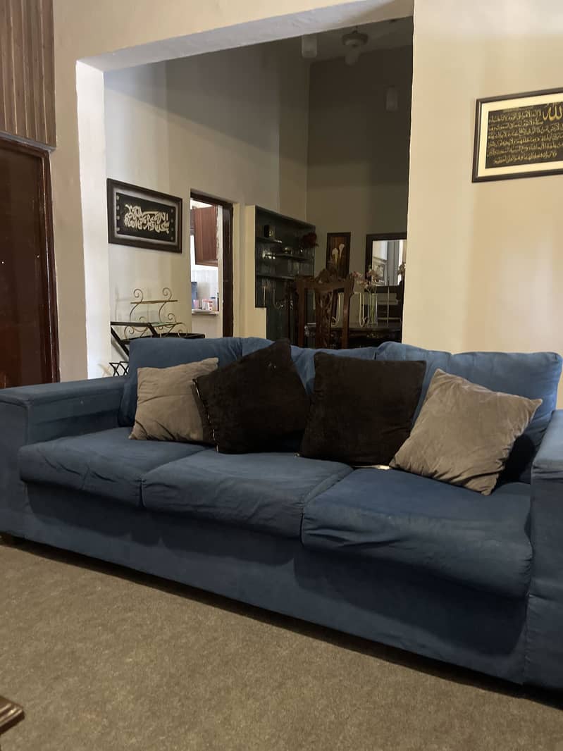 Comfortable blue sofa 2