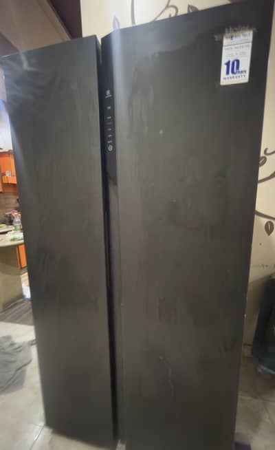 Side by side Haier fridge