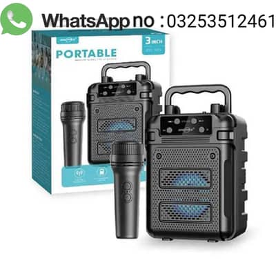 Greatnice GTS-2333 Bluetooth Speaker With Wireless Mic - Brand New