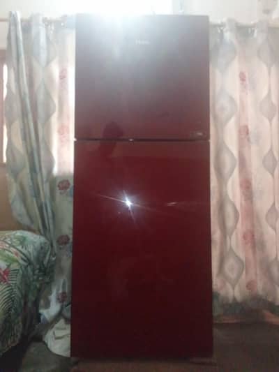 Haier glass door fridge urgent sale very good condition. 0327 3883820