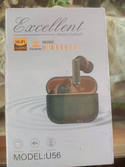 U56 Wireless Earbuds 8D Stereo Waterproof seald pack 4H Battery