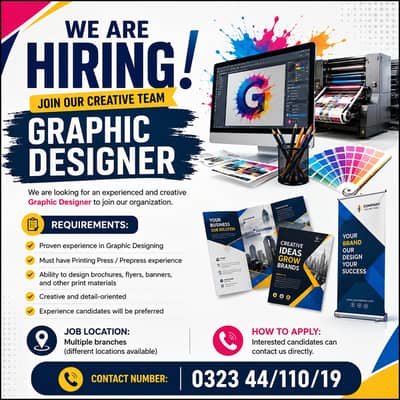 Graphic Designer Required (Printing Press & Prepress Experience)