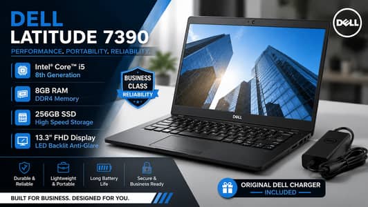 Dell Latitude 7390 – Excellent Condition | Core i5 8th Gen | SSD Lapt