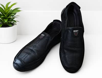 Stylish Black Leather Loafer