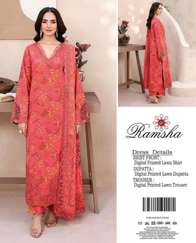 Digital lawn 3 Pcs dress