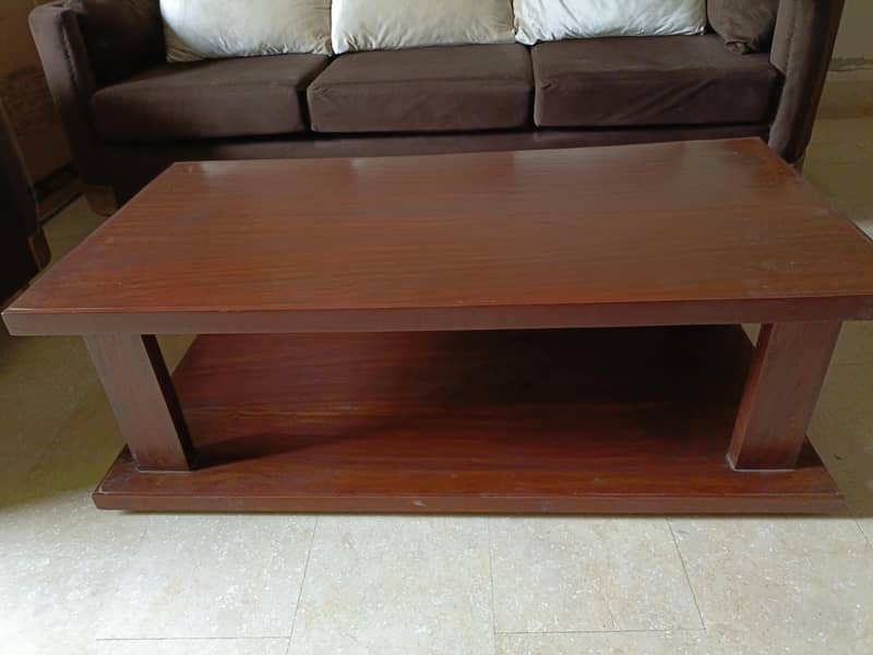6 seater Sofa Set with centre solid Wood table 2