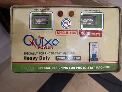 Quixo Power Heavy Duty Step-Down Transformer (220V to 110V) - 4000W