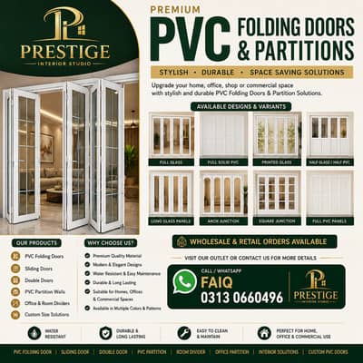PVC folding door-Sliding doors-Double door-Pvc Partition folding door