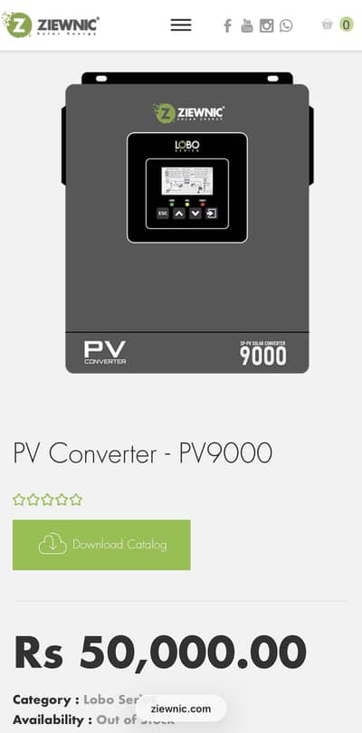 Ziewnic PV inverter, PV9000