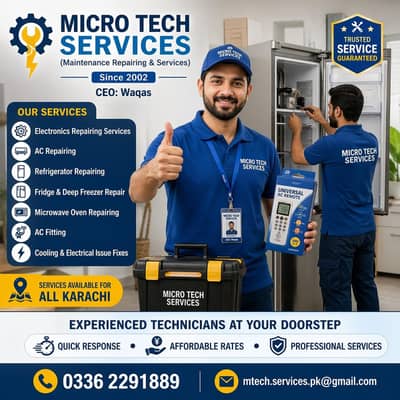 Repair Services - Fridge/AC/Microwave/Deep Freezer/Dispenser