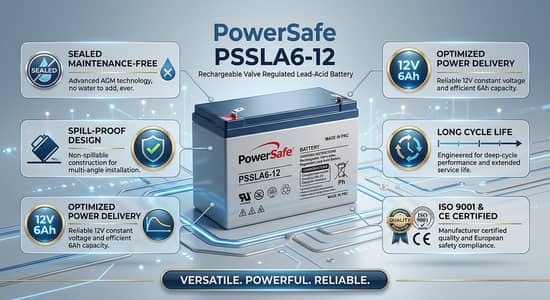 PowerSafe 12V 6Ah Dry Battery – Genuine Vietnam (Brand New FULL POWER)