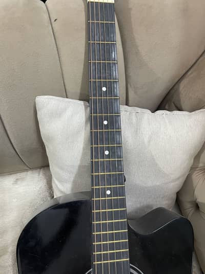 Fully Furnished Black Acoustic Guitar