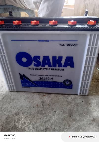 osaka deep cycle battery tubular 1800
