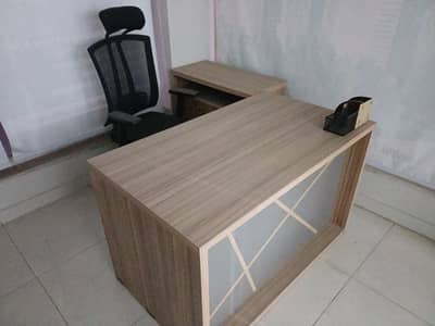 Office Table and Workstation with Revolving Chairs and Visiting Chairs