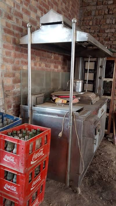 counter for burger shawarma fast food hot plate fryer shawarma machine