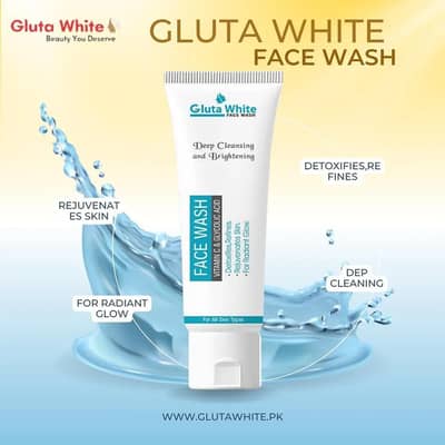 Gluta white face wash 100ml brightening All skin Types