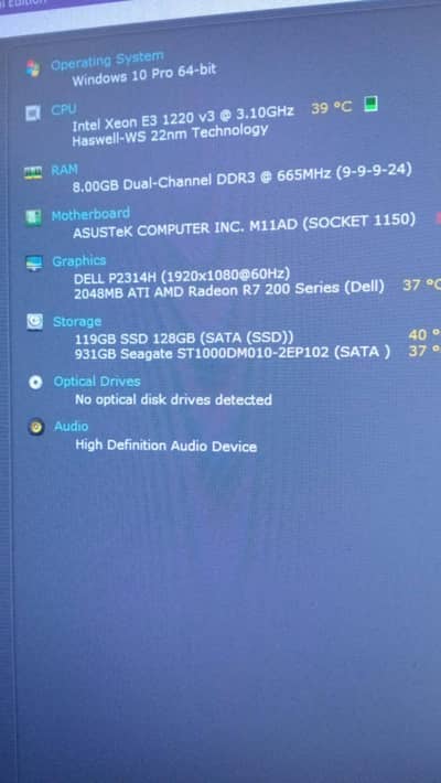 Intel(R) Xeon(R) CPU E3-1220 v3 @ 3.10GHz   3.10 GHz