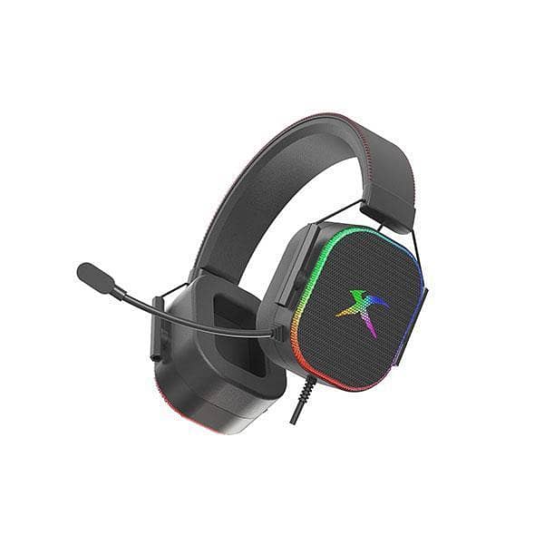 XTRIKE ME GH-606 RGB Wired Gaming Headset with 50mm Drivers, Adjustable Mic, 3.5mm/USB for PC and Laptop