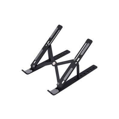 SPEED-X Foldable Laptop Stand, 18-Inch, Aluminum Alloy, Adjustable, Black