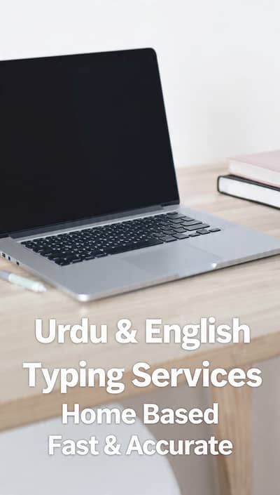 Urdu/English typing work at home