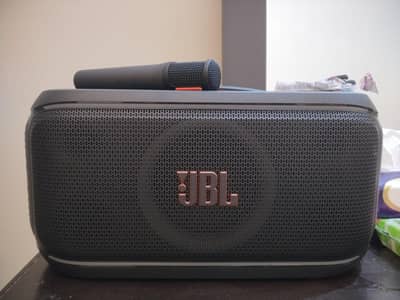 JBL party box on the go with mic very good sound
