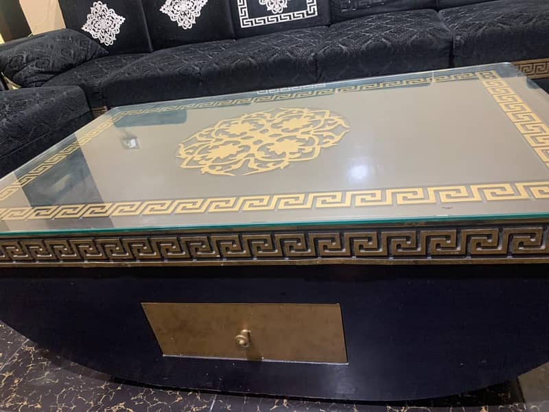 L shaped sofa with table 8