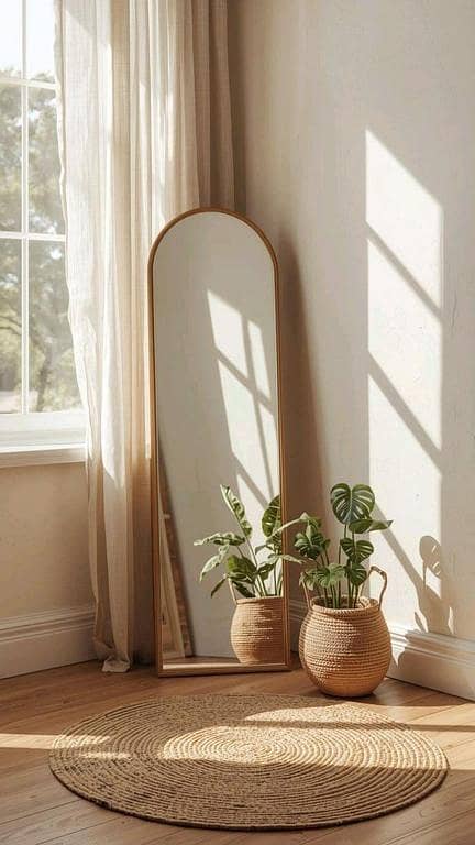 Full-Length Standing Mirror - 18x60 Inches - Premium Metal Frame Floor Mirror for Bedroom & Dressing Room