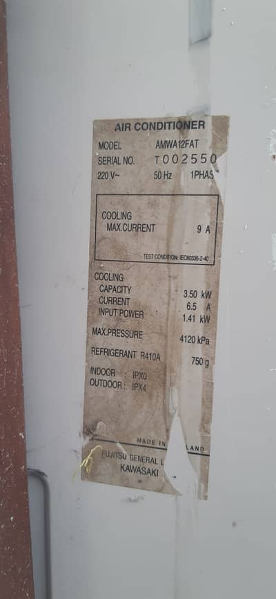 General Window AC 1 ton in Good Condition, (Genuine gas & compressor)